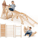 5in1 Montessori Climbing Set: Triangle Ladder + Arch/Rocker + Slide Board/Ramp + Netting rope + Cushion