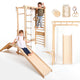 7in1 Jungle Play Set for Kids: Swedish Ladder+ Monkey Bars + Swing Set + Slide Board + Ramp