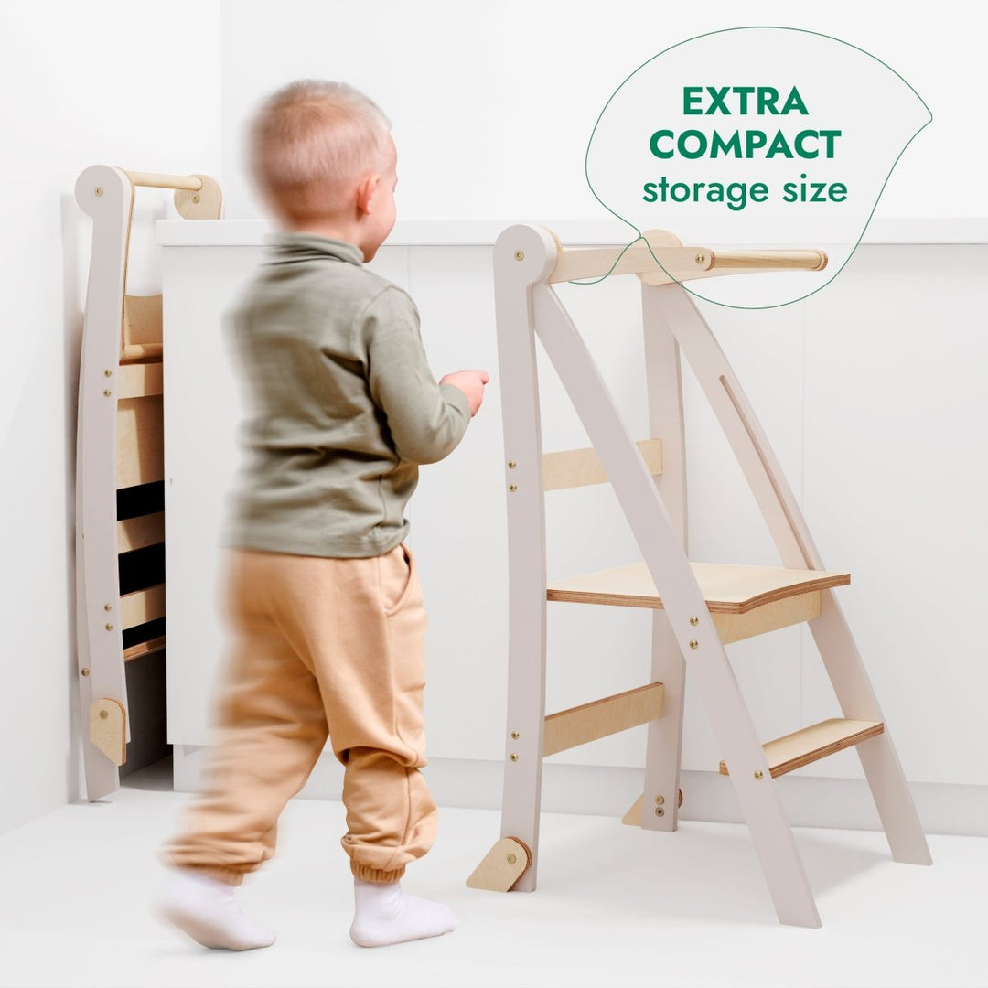 Helper Tower: A Multi - functional Foldable Step Stool for Kids - Goodevas