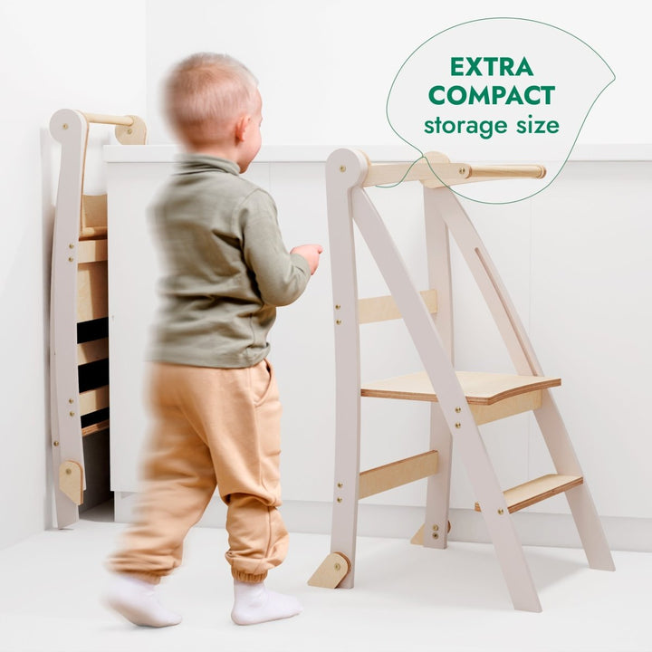 Helper Tower: A Multi - functional Foldable Step Stool for Kids - Goodevas