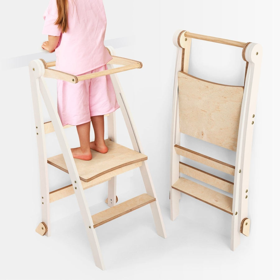 Helper Tower: A Multi - functional Foldable Step Stool for Kids - Goodevas
