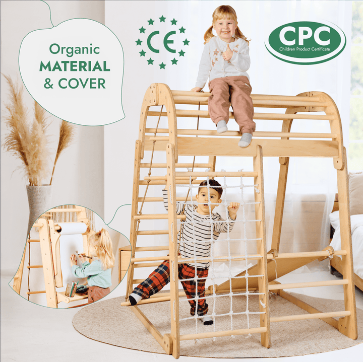 Indoor Playground for Children - 7in1 Playground + Swings Set + Slide Board + Art Set - Goodevas