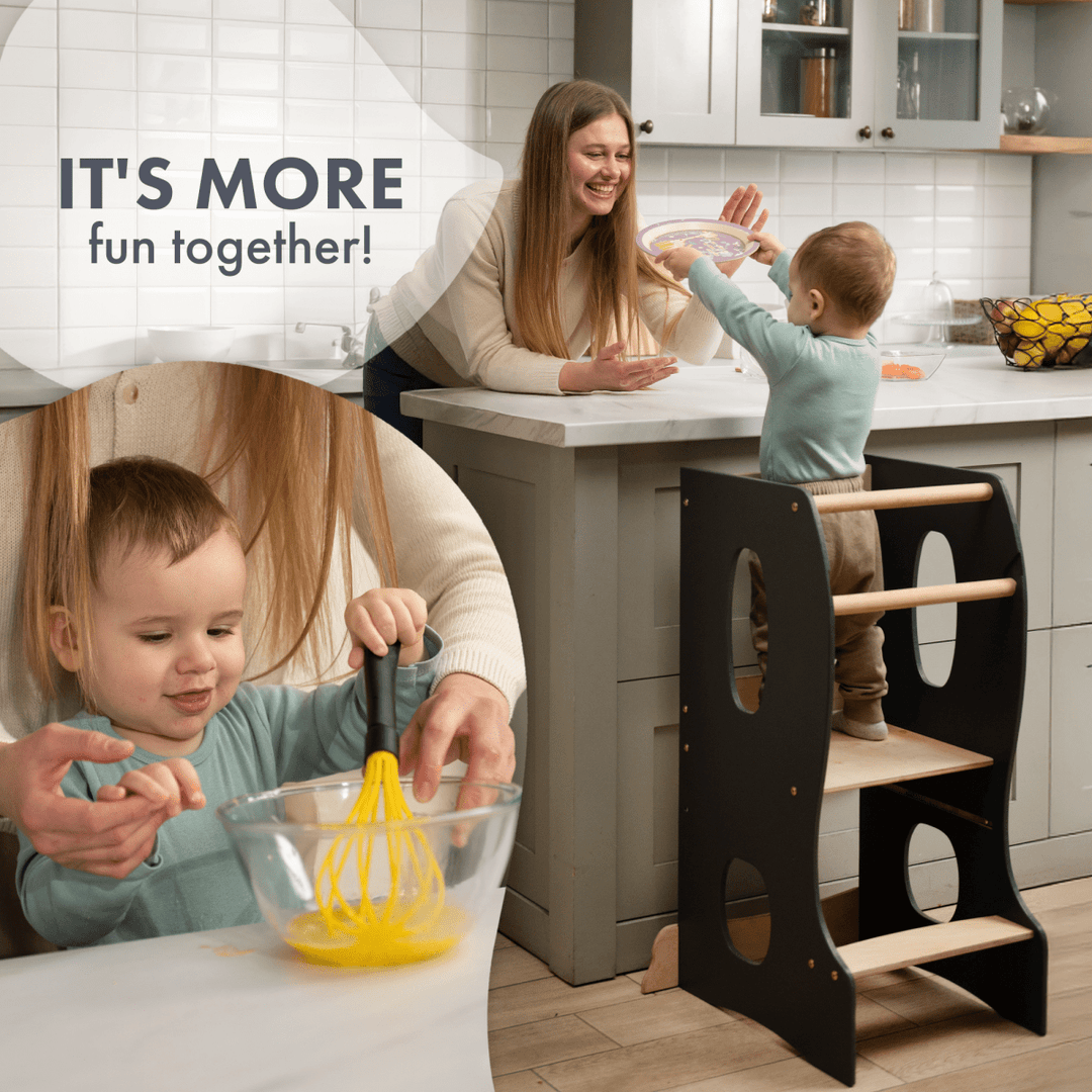 Montessori Tower: Kitchen Helper - Grey - Goodevas