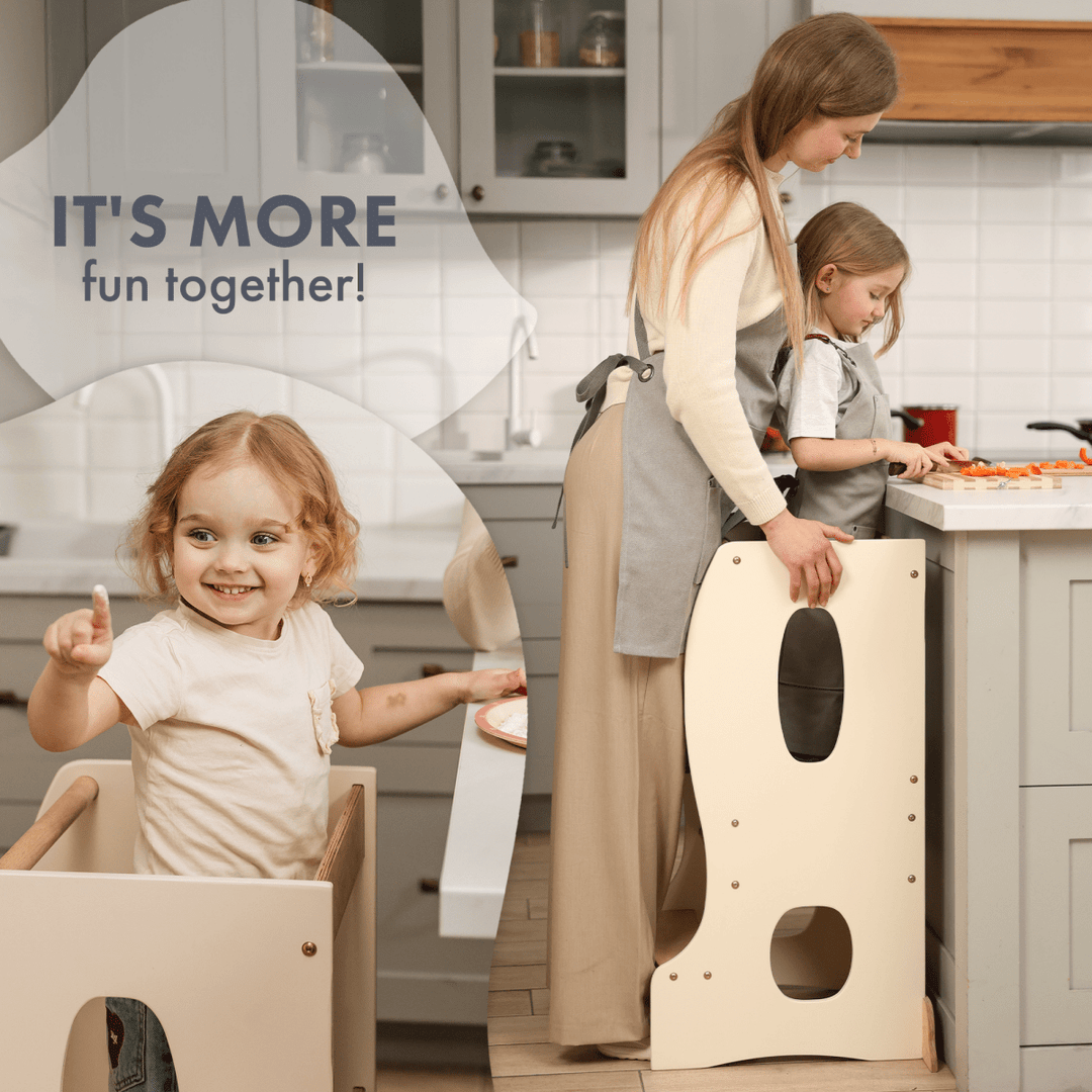 Montessori Tower: Kitchen Helper - Ivory - Goodevas