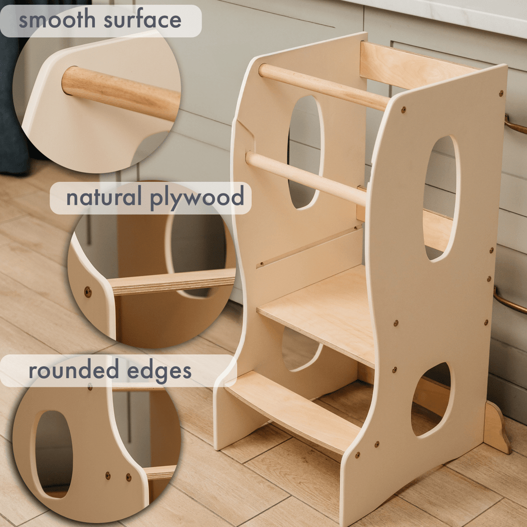 Montessori Tower: Kitchen Helper - Ivory - Goodevas