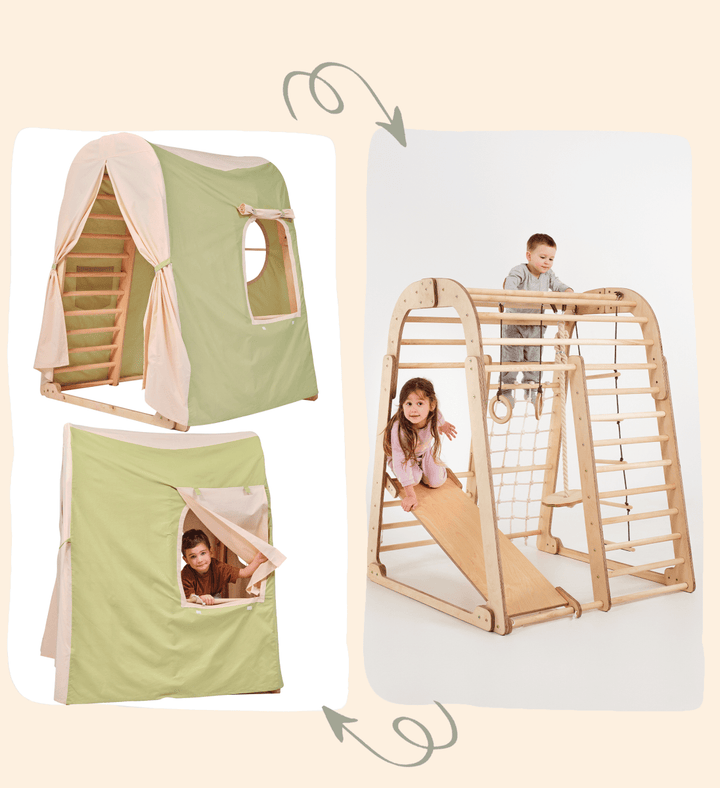 Play Tent Cover for Indoor Wooden Playground - Goodevas
