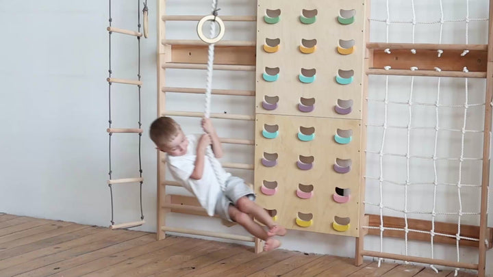 5-in-1 Swedish Wall with Pull-Up Bar, 3-in-1 Swing Set