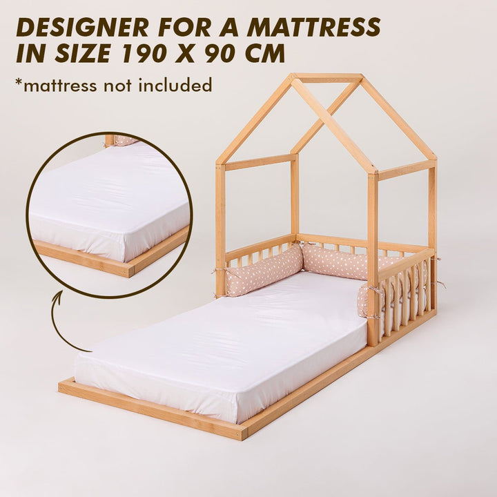 Small House Bed For Kids and Toddlers from 2 y.o. (EU Size 190x90 cm) - Goodevas