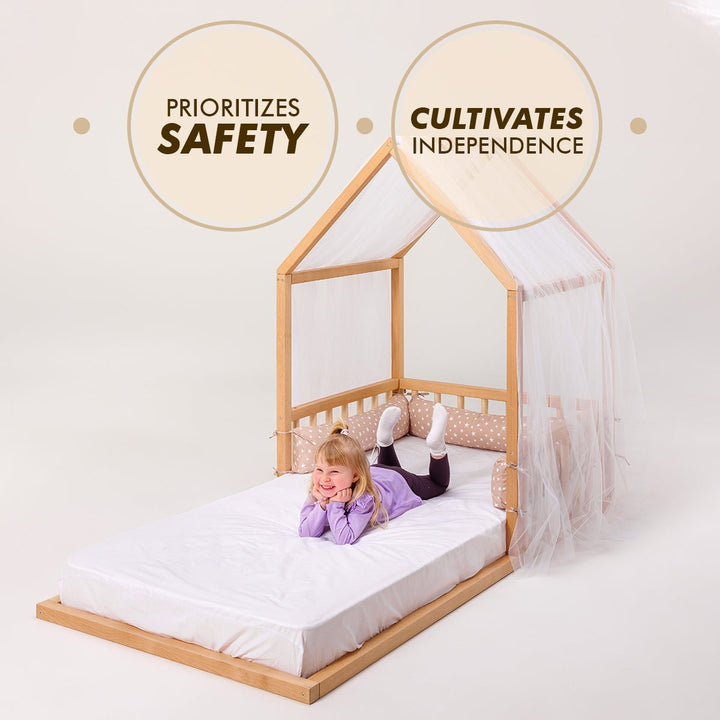 Small House Bed For Kids and Toddlers from 2 y.o. (EU Size 190x90 cm) - Goodevas