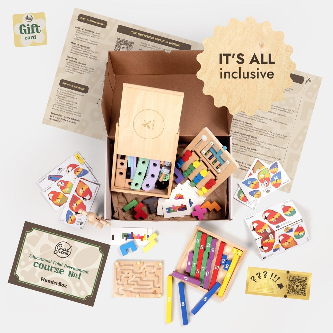 WunderBox 4 - 7 years old – developmental box for kids - Goodevas
